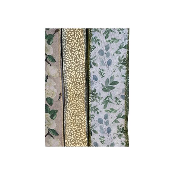 Bless This Home Cross Sign & 12 Yards Ribbon Bundle | DIY Wreath Craft Kit - Picture 4 of 7